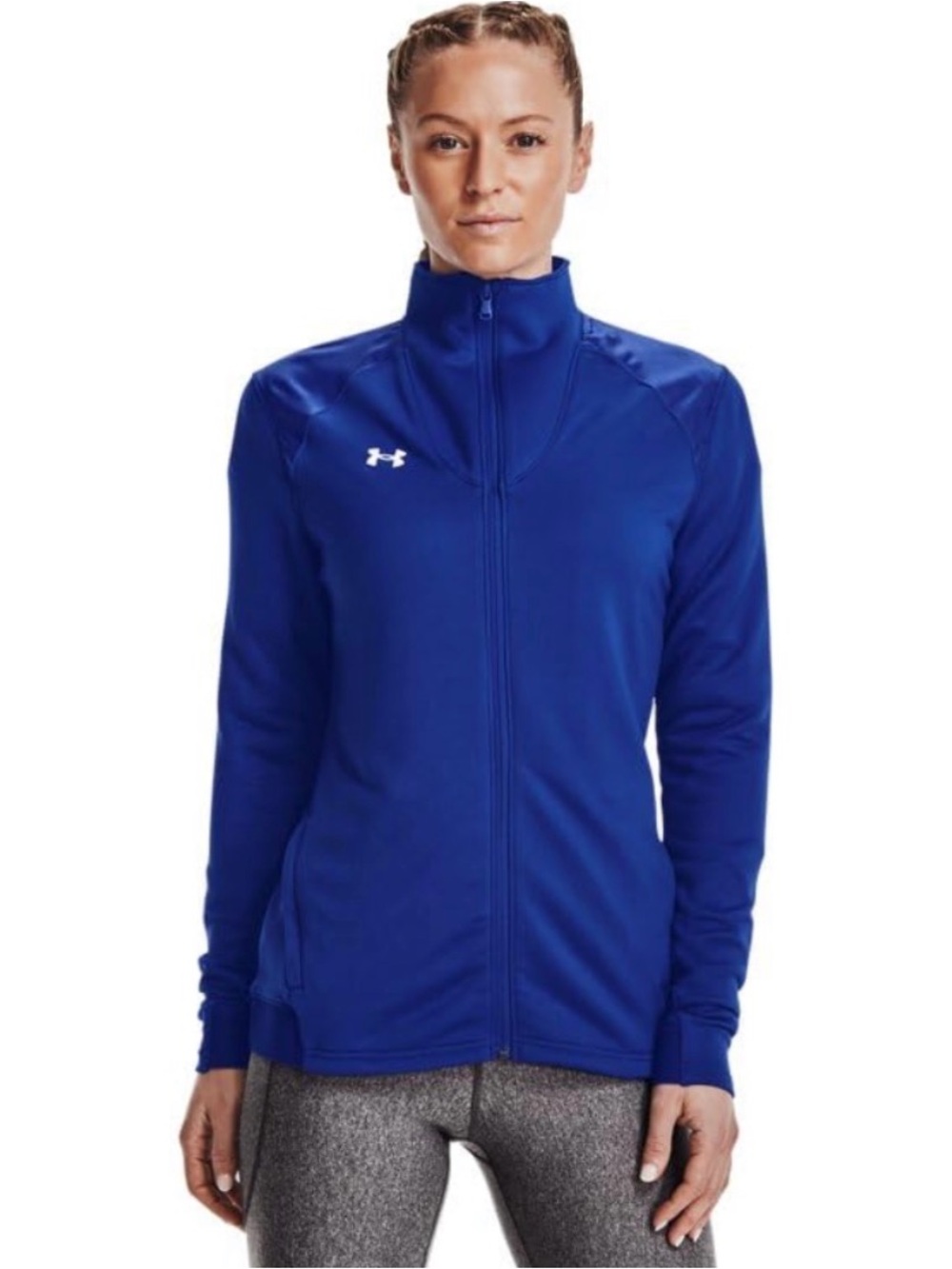 Under Armour Women's Blue Full-Zip Training / Track Jacket (Royal Blue)